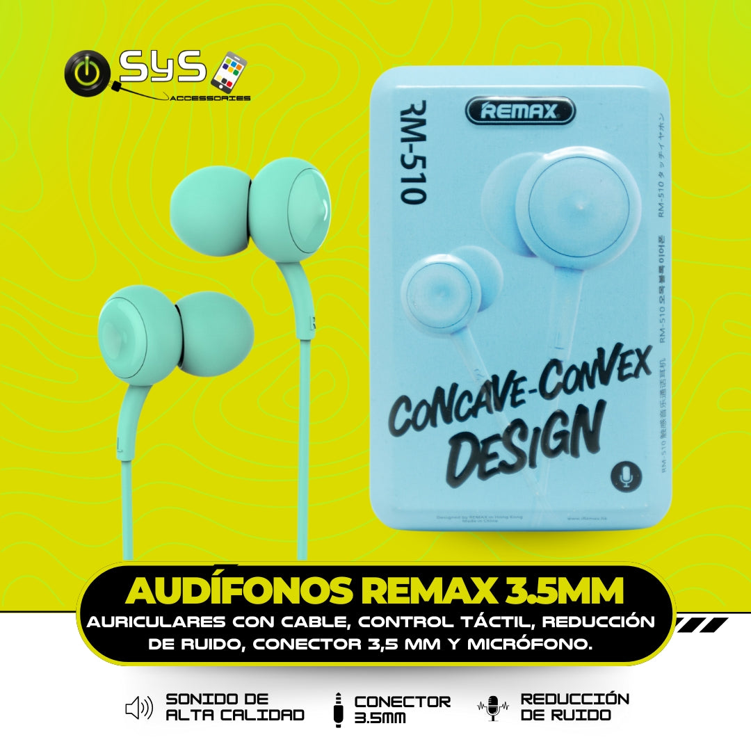 AUDÍFONOS REMAX 3.5MM