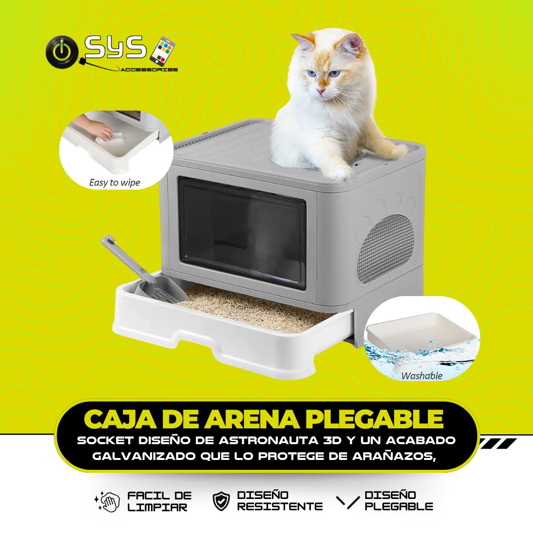 Caja De Arena Plegable Para Gatos