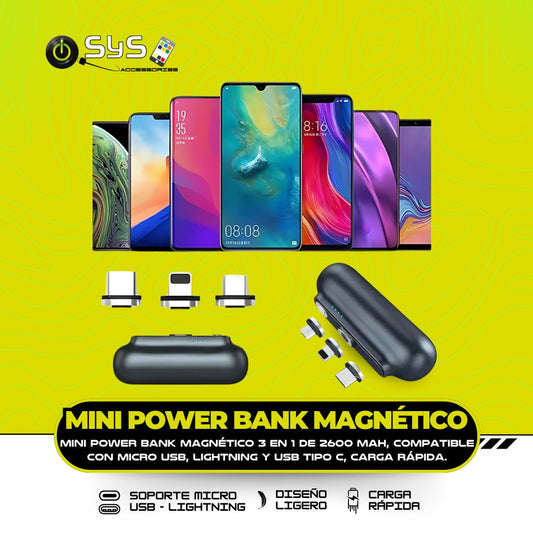 Power Bank Magnético 3 en 1