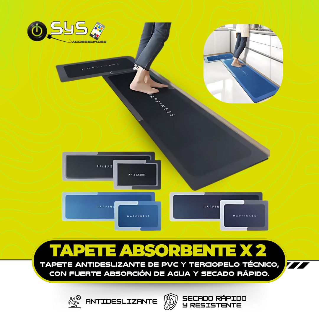 Tapete Alfombra Cocina Absorbente x 2