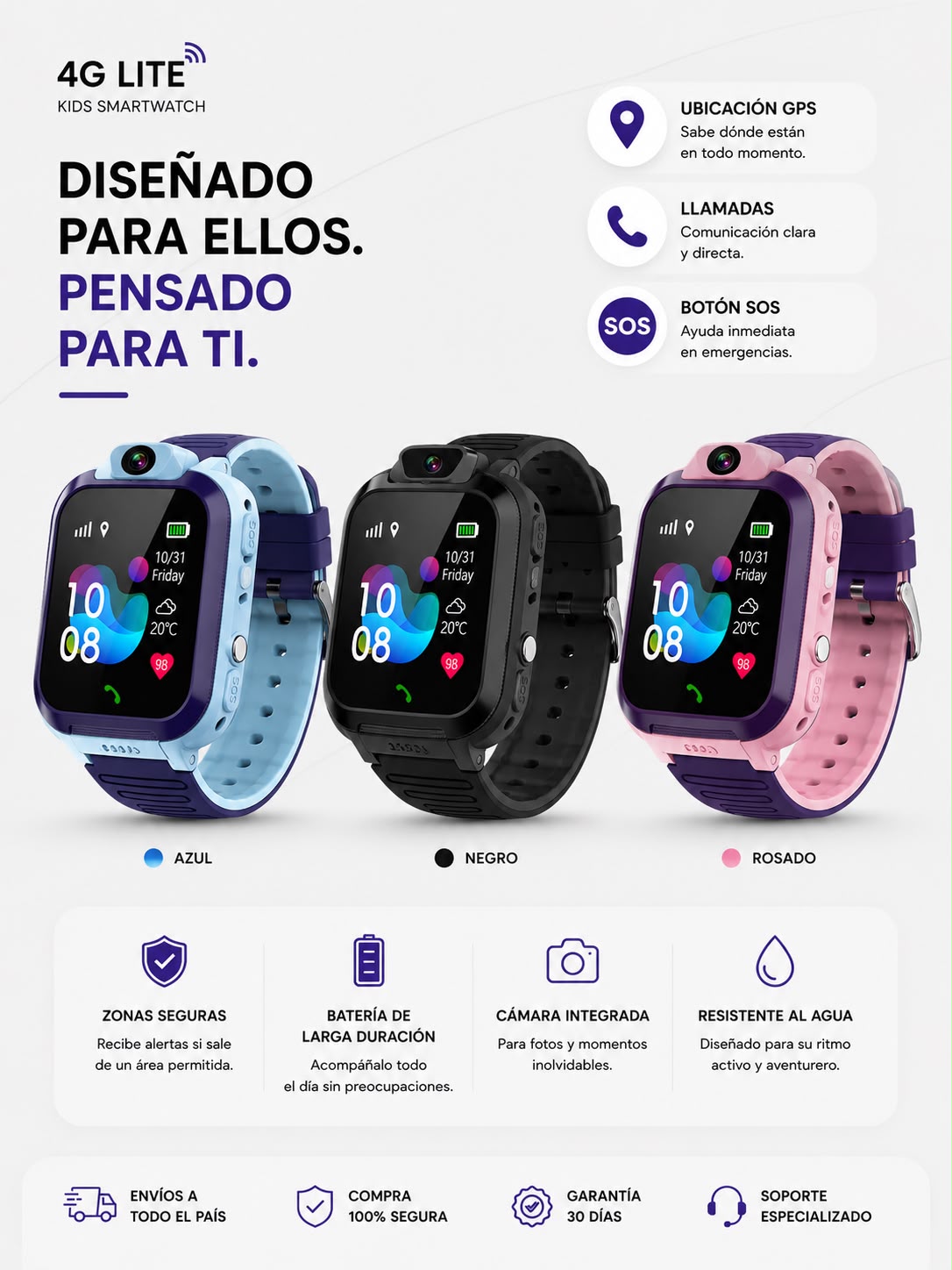 Smartwatch Infantil 4G LTE con GPS