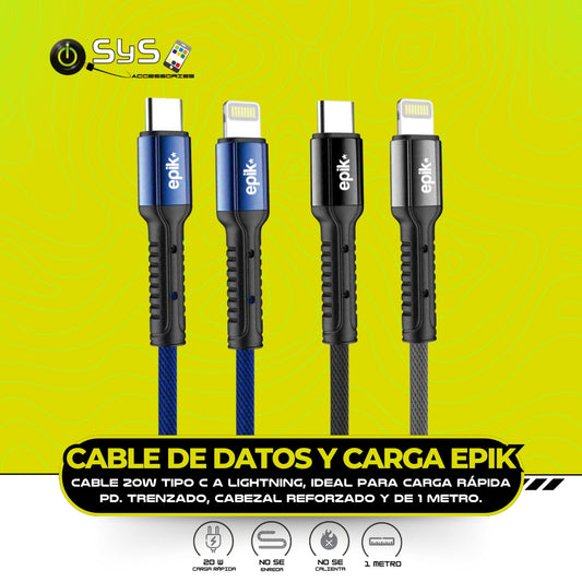 Cable de datos y carga epik