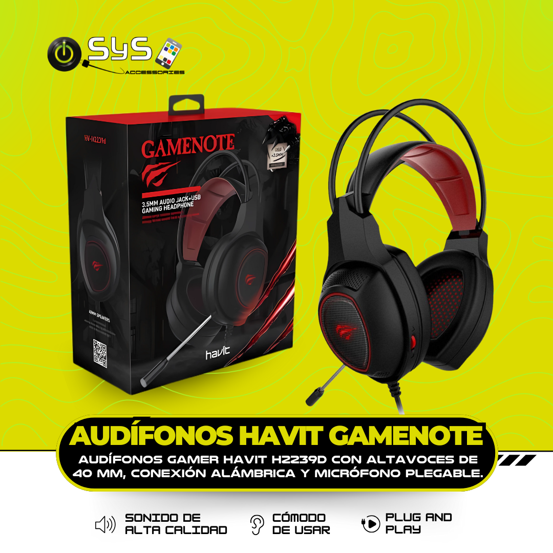 AUDíFONOS Gamer Havit H2239D