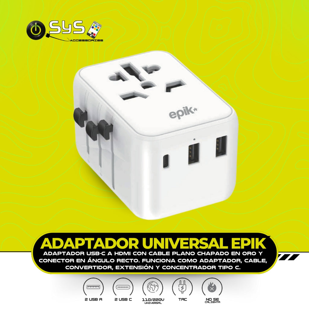 Adaptador universal de Viaje Epik