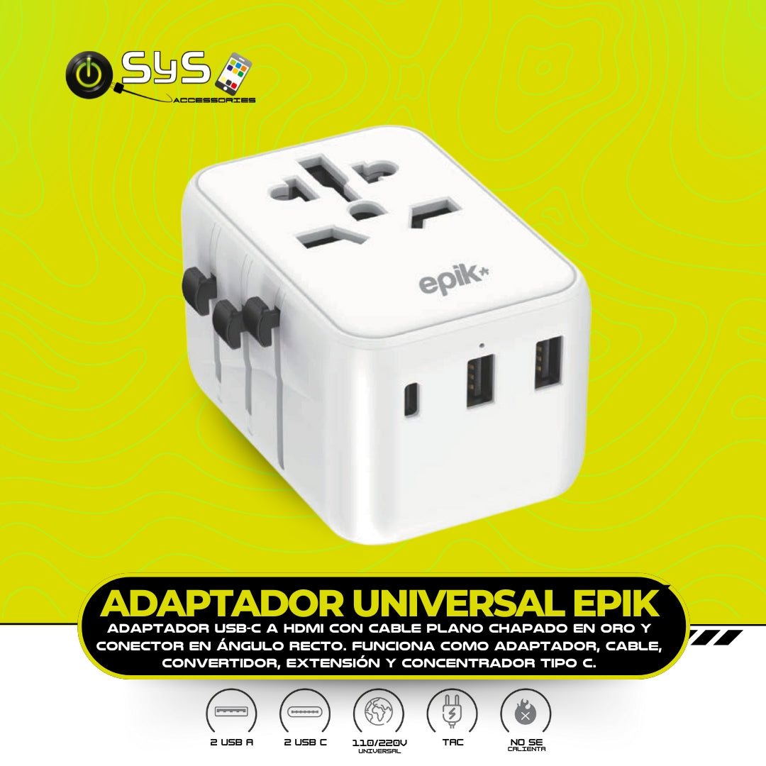 Adaptador universal de Viaje Epik