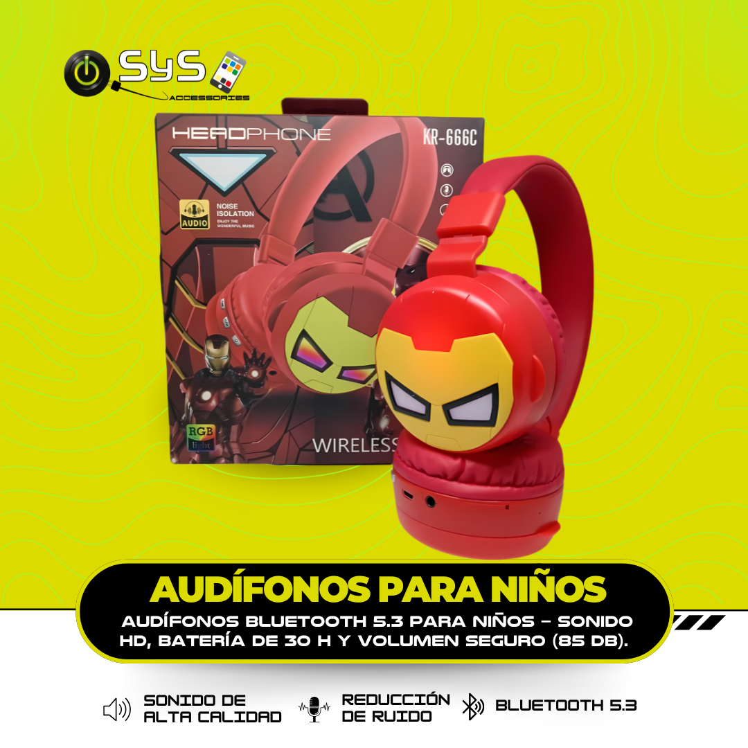 Audífonos Bluetooth 5.3 para Niños