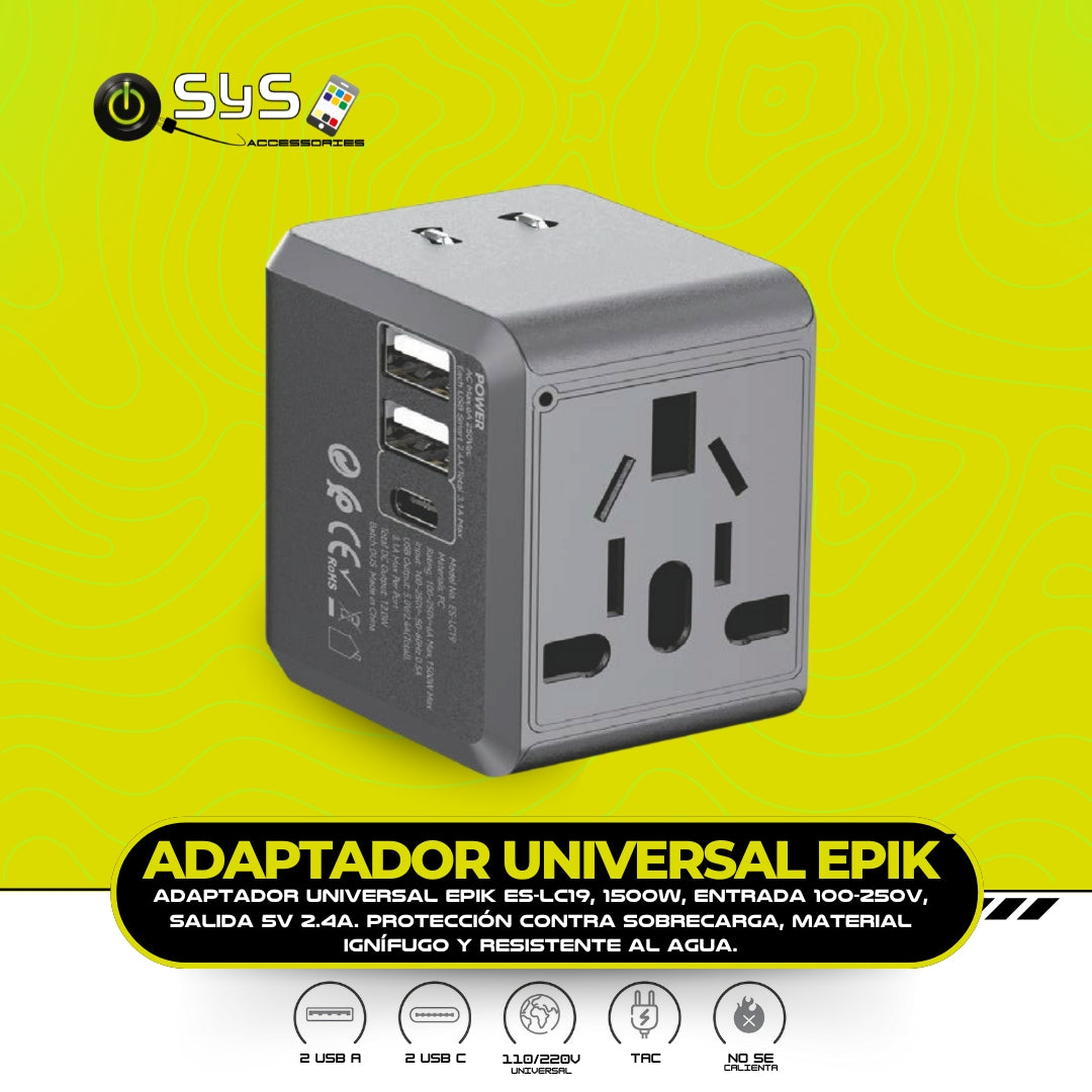 Adaptador universal  de Viaje ES-LC19