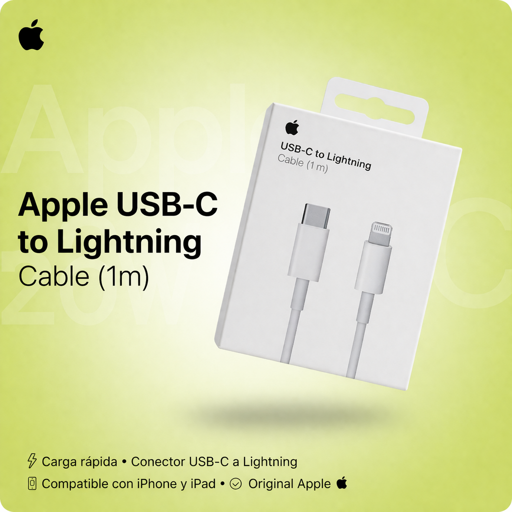 Cable USB-C a Lightning 1mts Apple