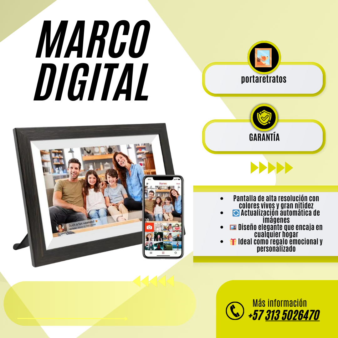 Marco digital de fotos con memoria