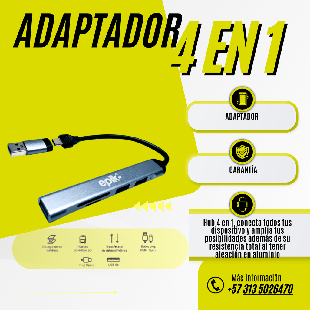 AdaptadoR 4 en 1 UCB-1