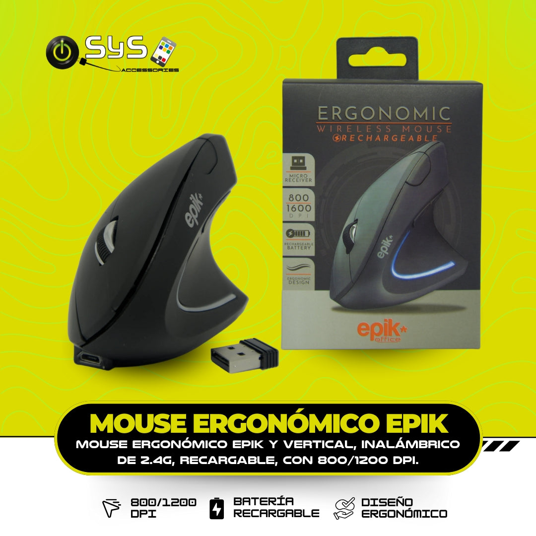 MOUSE ERGONÓMICO EPIK