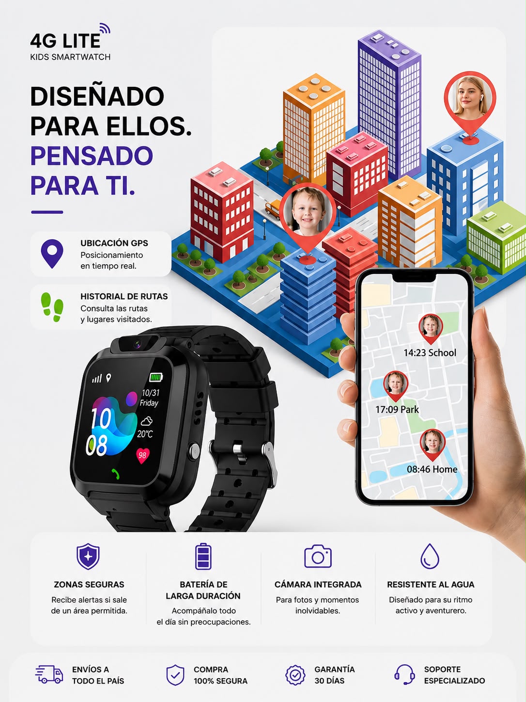 Smartwatch Infantil 4G LTE con GPS