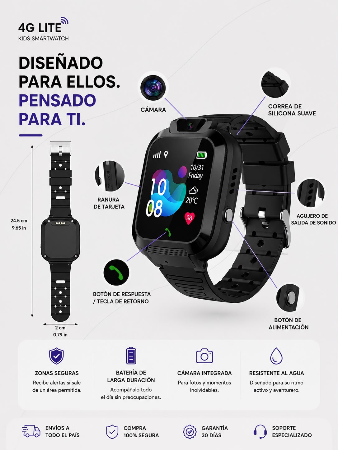 Smartwatch Infantil 4G LTE con GPS