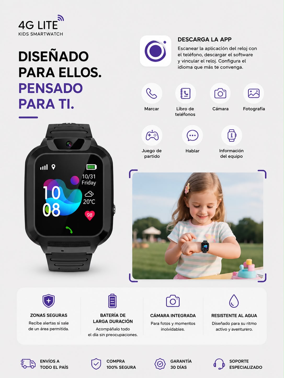 Smartwatch Infantil 4G LTE con GPS