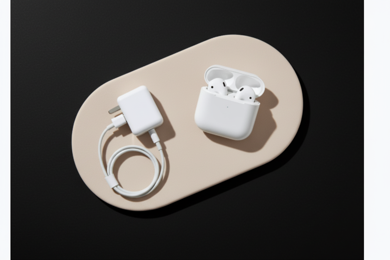 Accesorios sobre fondo negro