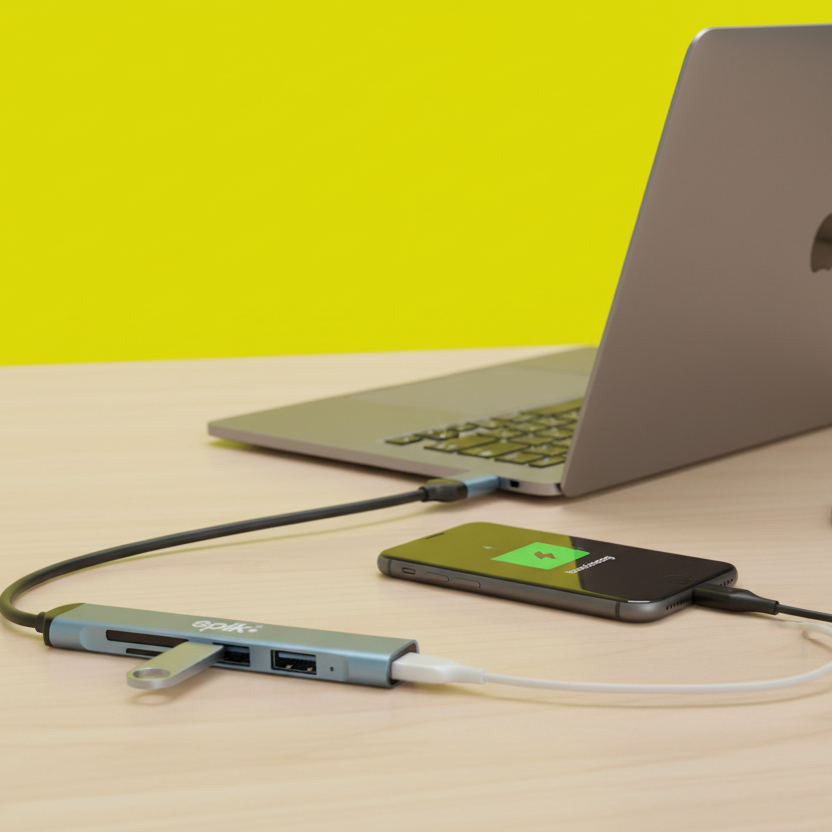 Adaptador en uso - Laptop