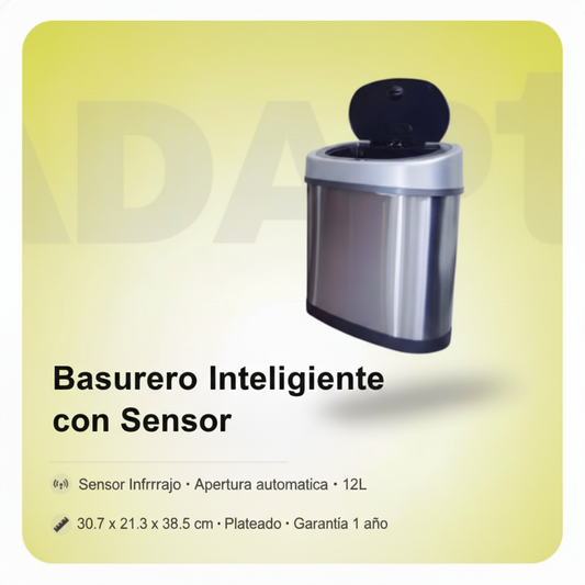 Basurero 12L Acero - Sin Apple