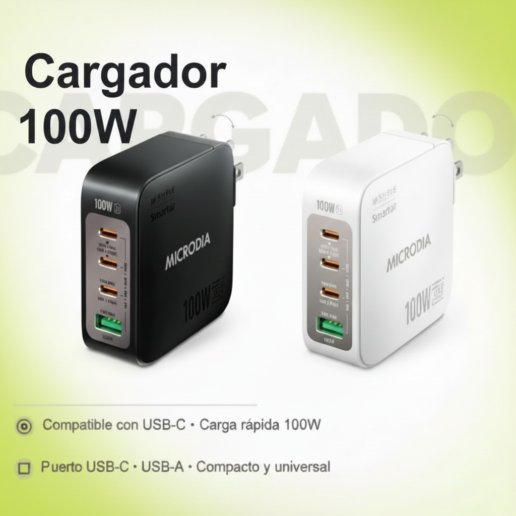 Cargador SMARTCube Nano Tiny 100W PD, GaN Pro PPS