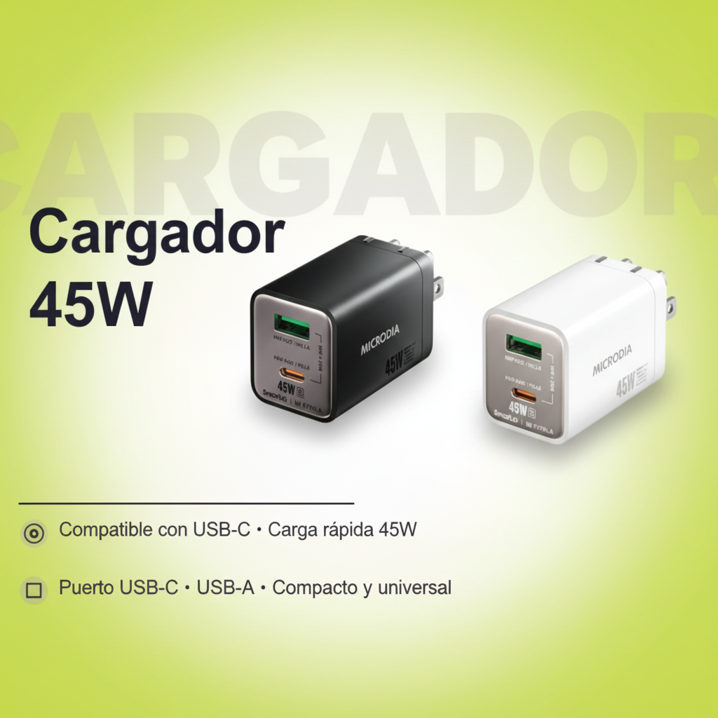 Cargador SMARTCube Nano Tiny 45W PD, GaN Pro PPS