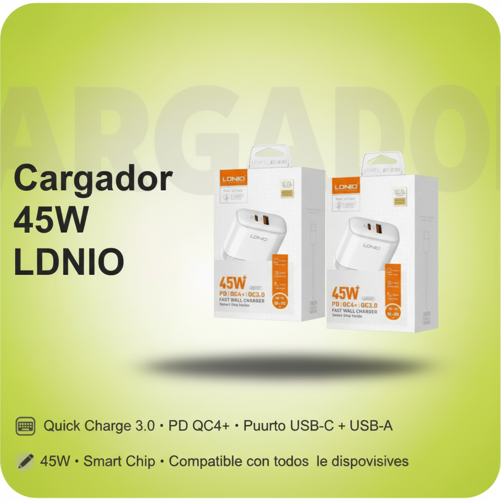 Cargador LDNIO 45W - Banner