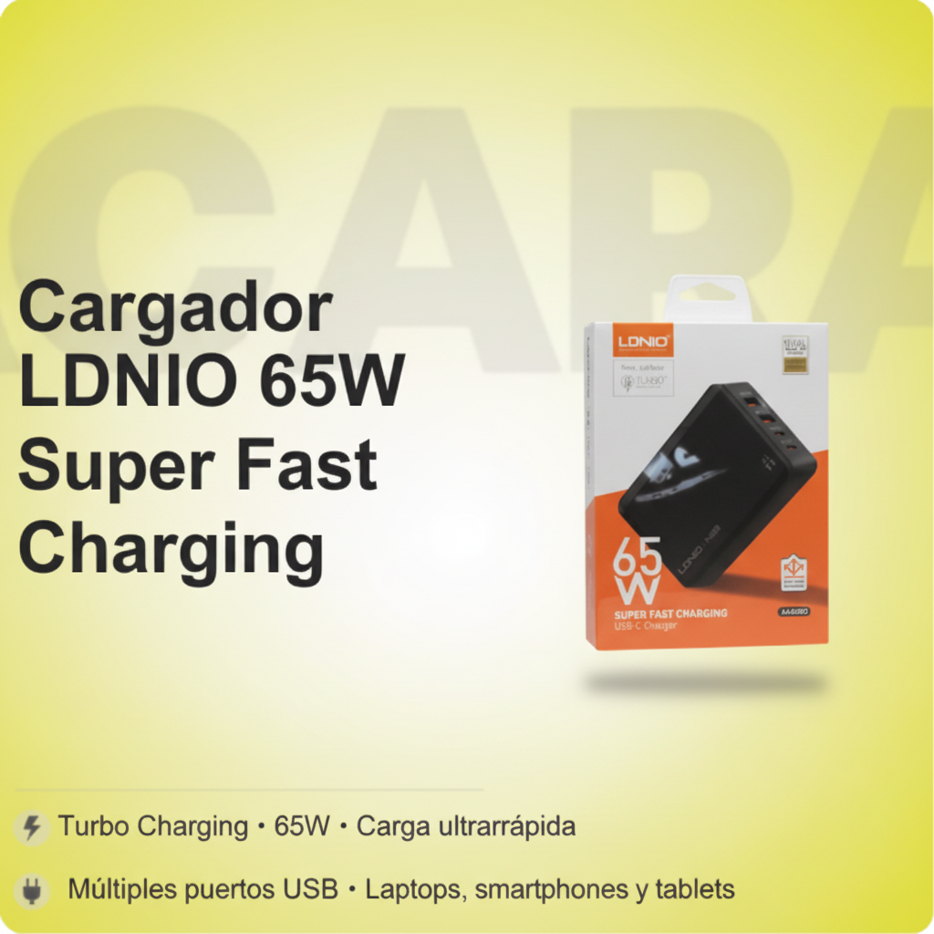 Cargador LDNIO 65W - Banner