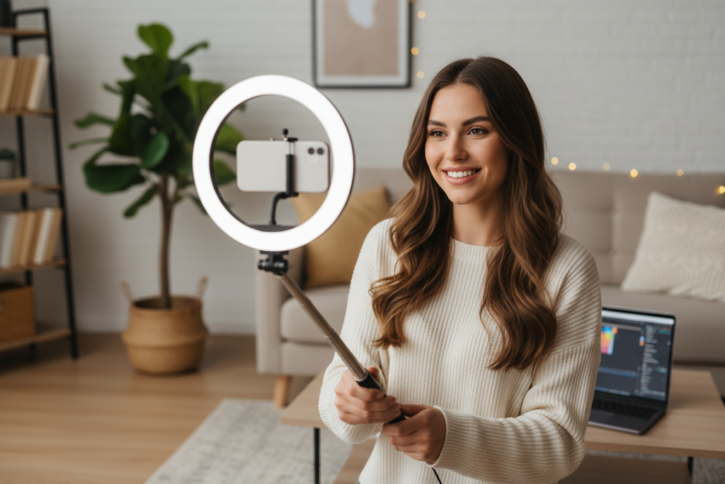 Creador Usando Selfie Stick