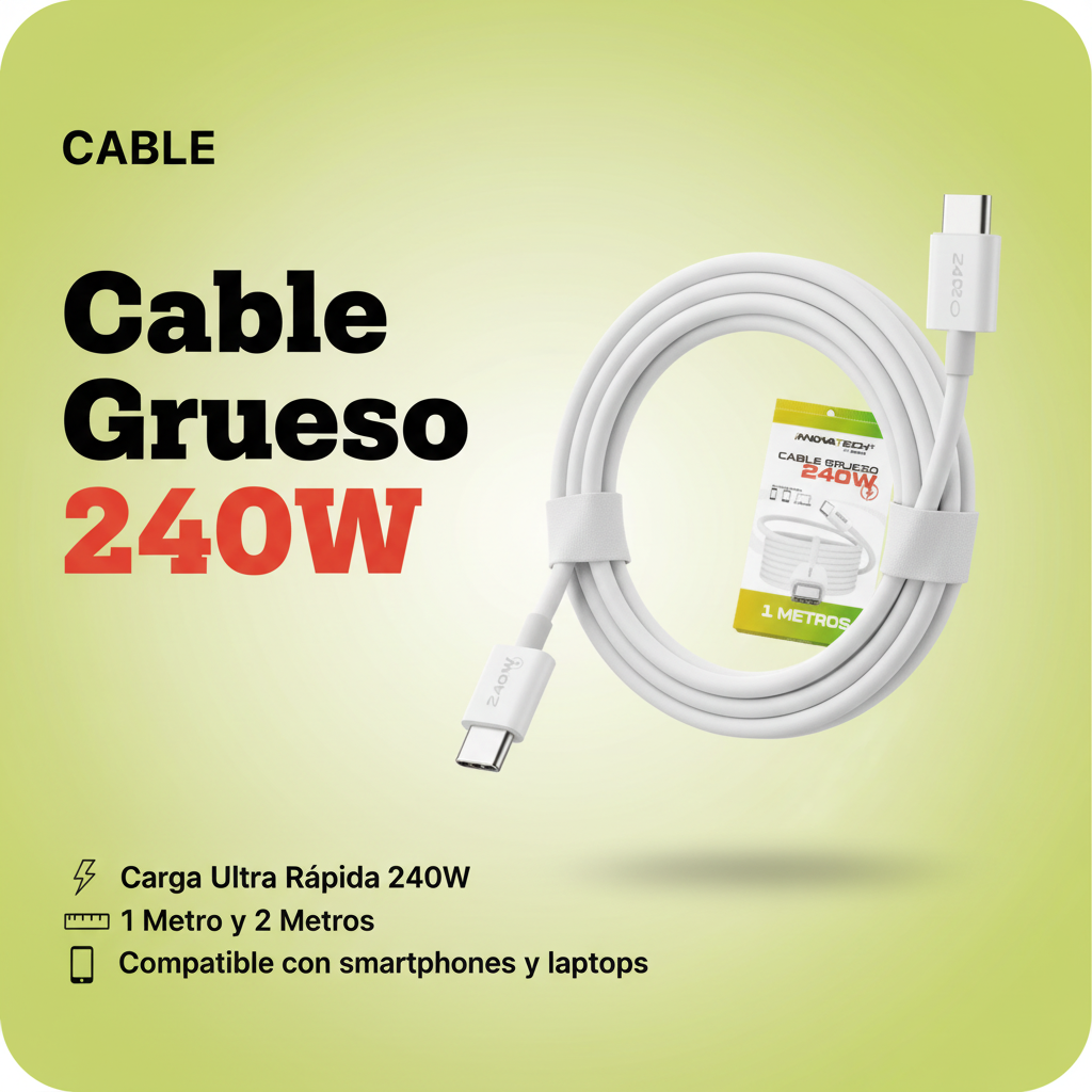 Cable Grueso USB-C 240W - Portada