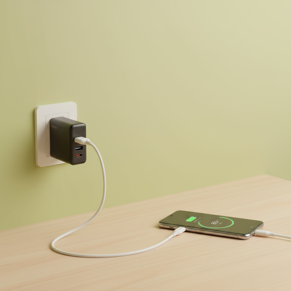 LDNIO cargando smartphone