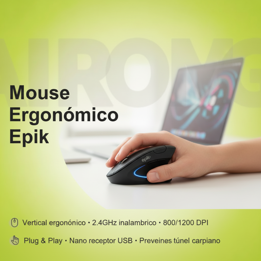 Mouse Ergonómico Epik - Lifestyle