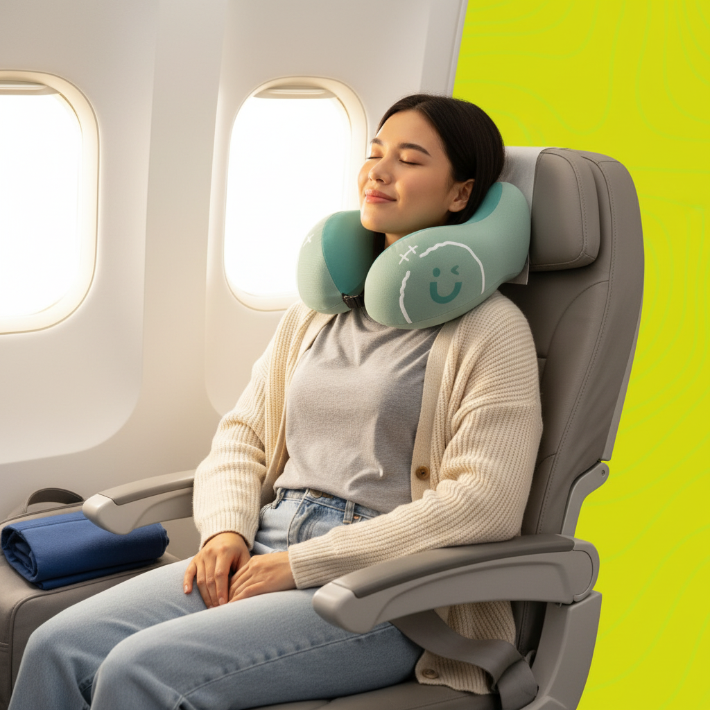 Persona con descansa cuello