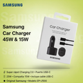 Samsung Car Charger Super Fast Charging 2.0 Dual Port 45W & 15W